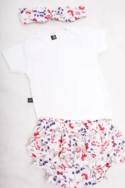 Bloomersy jarzębina z falbankami na tyle