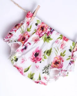 Bloomersy z falbankami na tyle polne kwiaty