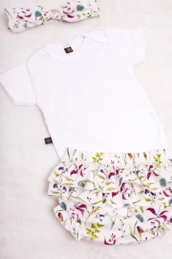 Bloomersy z falbankami na tyle