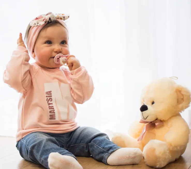 Bluza dla dziewczynki z inicjałem i imieniem