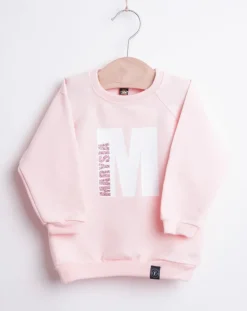 Bluza dla dziewczynki z inicjałem i imieniem