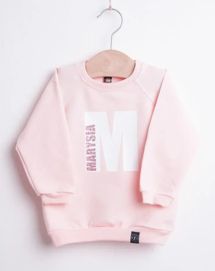 Bluza dla dziewczynki z inicjałem i imieniem