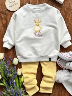 Bluza dziecięca kaczuszka w kwiatowym wianku