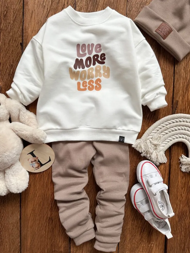 Bluza dziecięca love more worry less