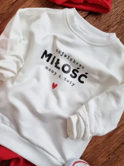 Bluza dziecięca największa miłość mamy i taty