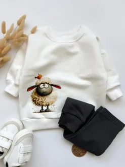 Bluza dziecięca owieczka i ptaszek
