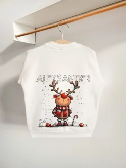 Bluza dziecięca renifer w śniegu