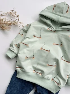 Bluza dziecięca z kapturem hulajnogi