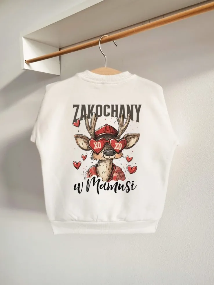 Bluza dziecięca z nadrukiem zakochany w mamusi
