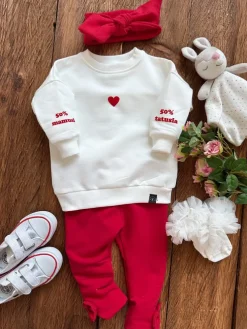 Bluza dziecięca z serduszkiem 50% mamusi 50% tatusia