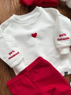 Bluza dziecięca z serduszkiem 50% mamusi 50% tatusia