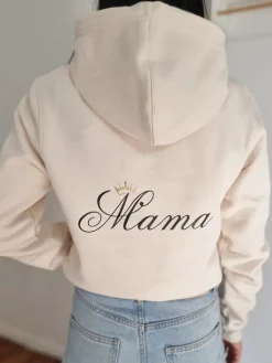 Bluza unisex z kapturem Mama z koroną