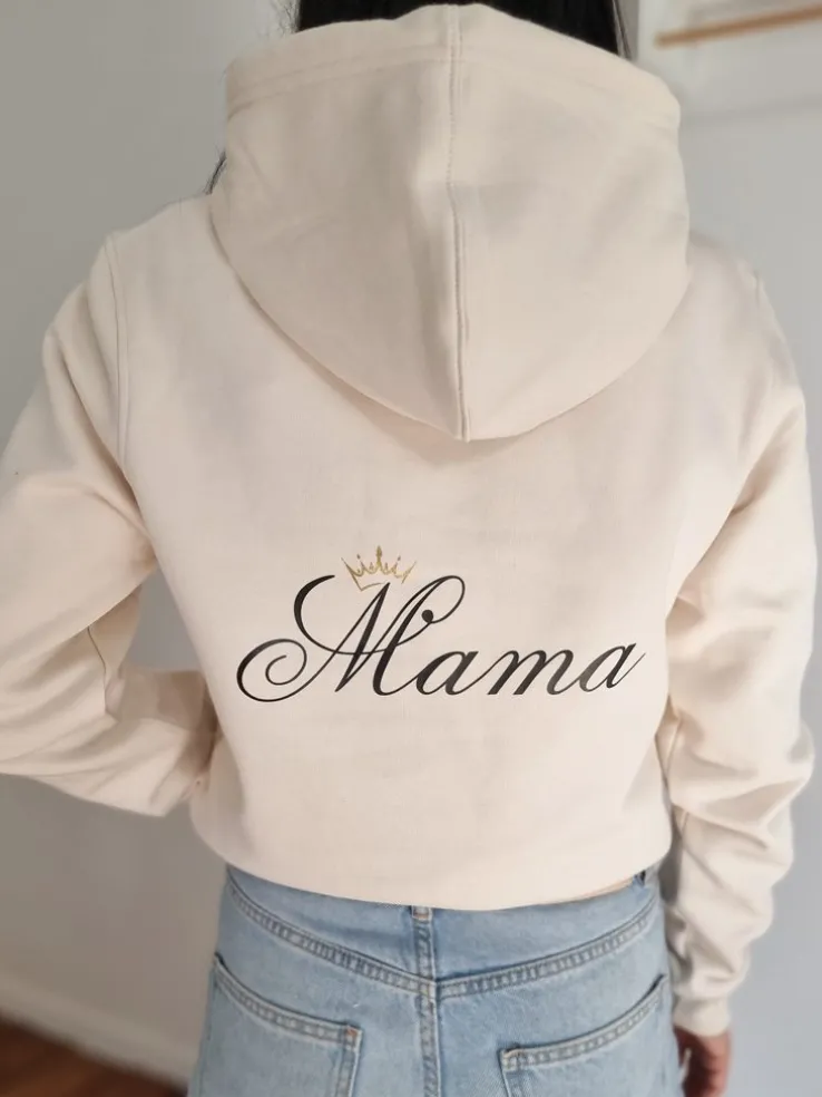 Bluza unisex z kapturem Mama z koroną