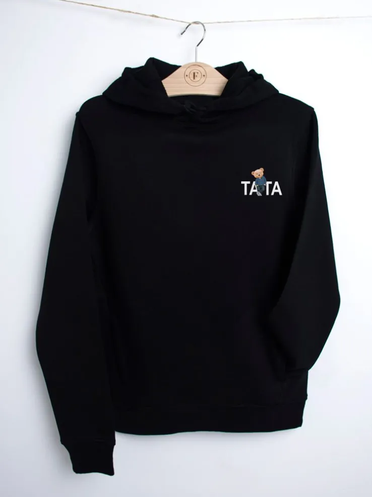 Bluza unisex z kapturem tata miś w koszuli