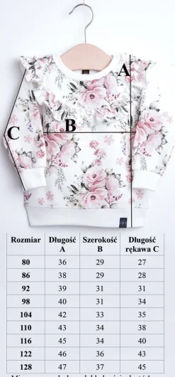 Bluza w kwiaty z falbanką