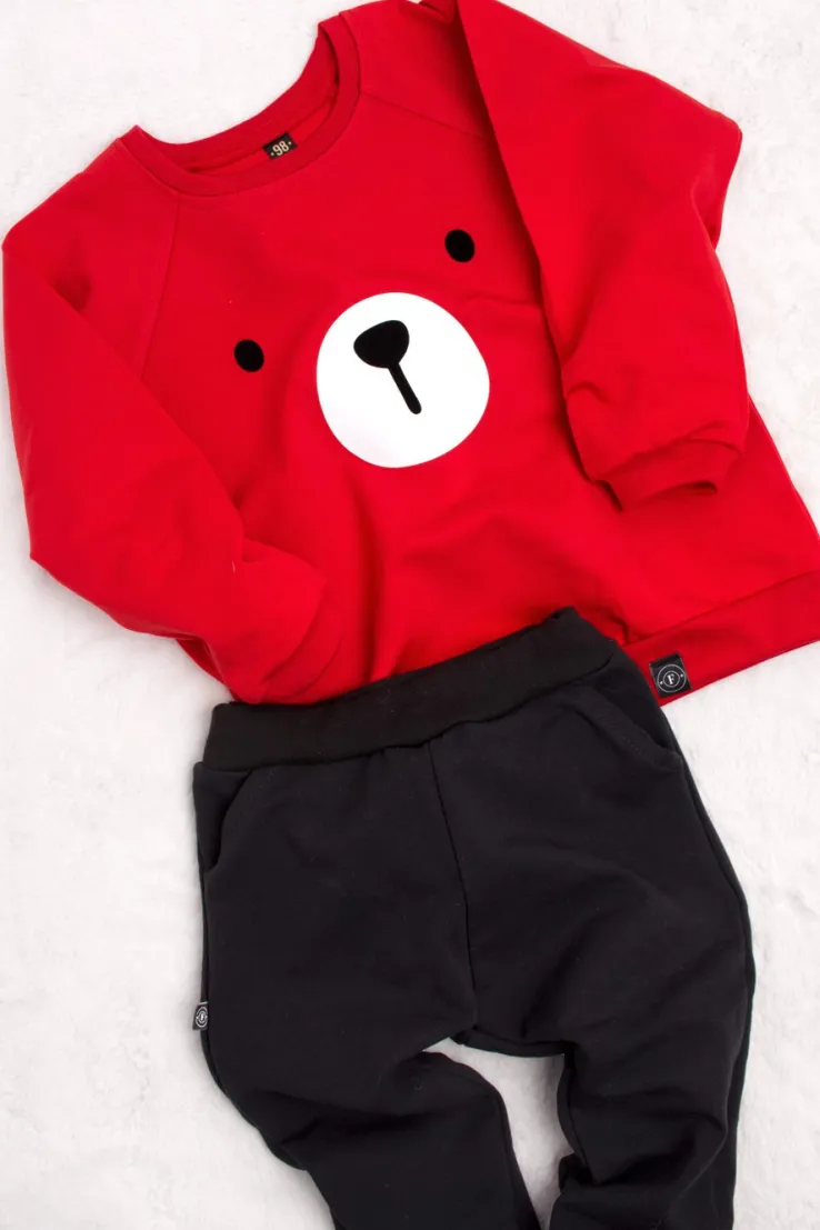 Bluza z buźką misia