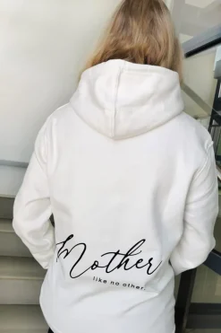 Bluza z kapturem z nadrukiem na plecach mother like no other.