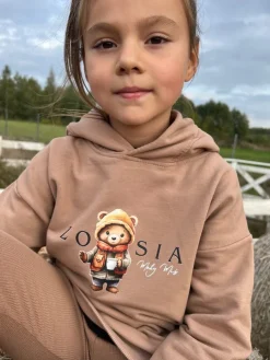 Bluza z kapturem z uszkami mały miś z kubkiem