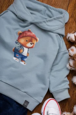 Bluza z kapturem z uszkami niedźwiadek
