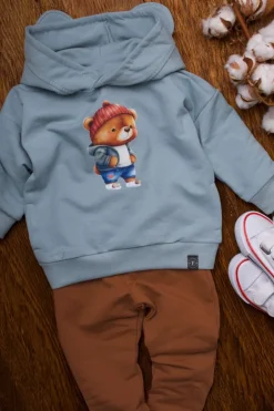 Bluza z kapturem z uszkami niedźwiadek