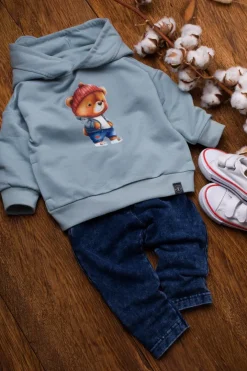 Bluza z kapturem z uszkami niedźwiadek