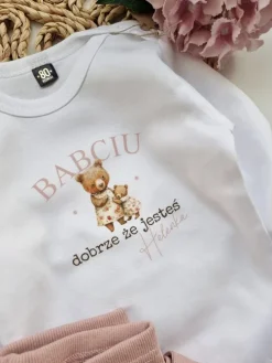 Body dla niemowlaka z misiami Babciu dobrze, że jesteś