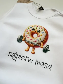 Body dla niemowlaka z nadrukiem pączka najpierw masa