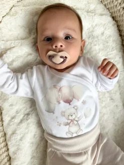 Body kopertowe boho miś z balonami