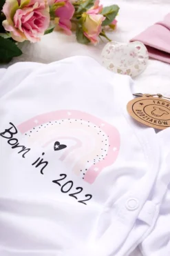 Body kopertowe dla dziewczynki z nadrukiem born in