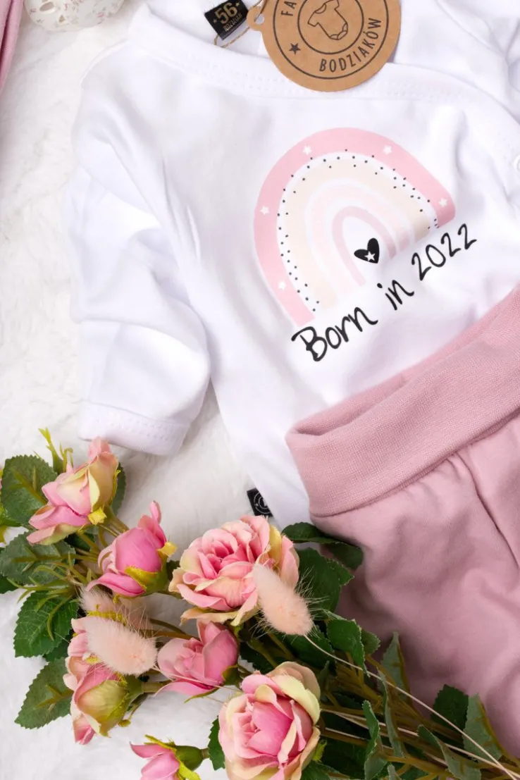 Body kopertowe dla dziewczynki z nadrukiem born in