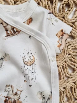 Body kopertowe niemowlęce krótki rękaw retro zwierzątka
