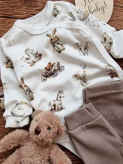 Body kopertowe niemowlęce retro zwierzątka