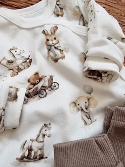 Body kopertowe niemowlęce retro zwierzątka