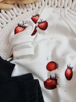 Body kopertowe niemowlęce truskawka