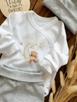 Body kopertowe z nadrukiem misia na księżycu