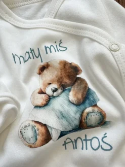 Body kopertowe z nadrukiem misia z kocykiem