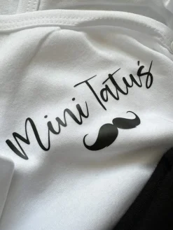 Body kopertowe z nadrukiem wąsów mini tatuś