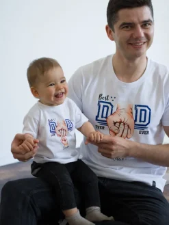 Body/koszulka Best dad ever z nadrukiem pięści