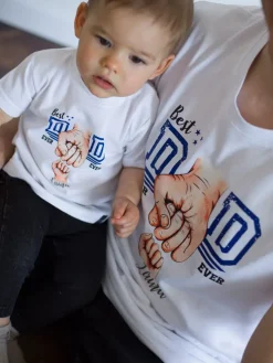Body/koszulka Best dad ever z nadrukiem pięści
