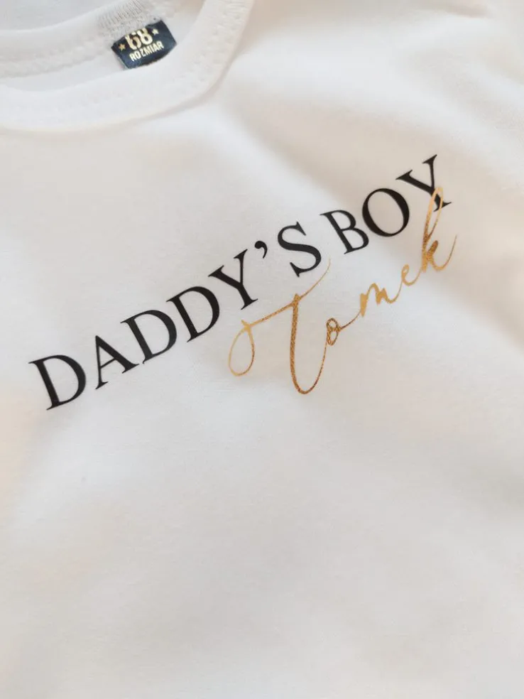 Body/koszulka z nadrukiem daddy’s boy + imię