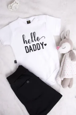 Body lub koszulka z nadrukiem “hello daddy”