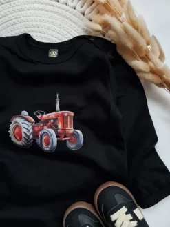Body niemowlęce czerwony traktor