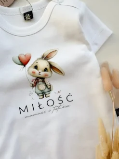 Body niemowlęce króliś miłość mamusi i tatusia