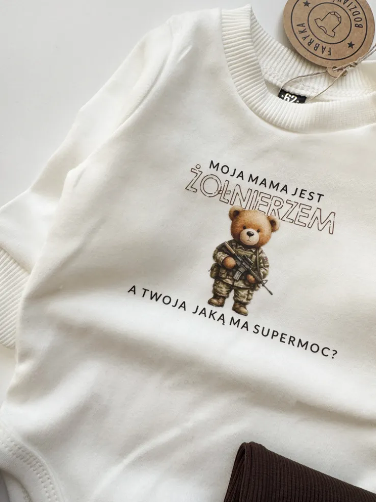 Body niemowlęce misio supermoc rodzica