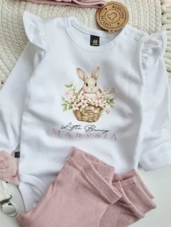 Body niemowlęce z falbankami przy rękawach little bunny