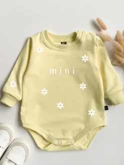 Body niemowlęce z nadrukiem stokrotek mini