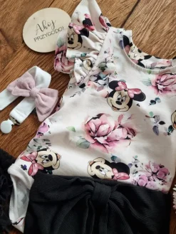 Body z falbankami krótki rękaw myszka minnie