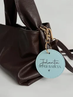 Breloczek z nadrukiem Super Babcia/Mama + imię