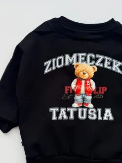Czarny komplet dla dziecka ziomeczek (bluza bejsbolówka + spodnie)