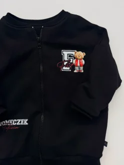 Czarny komplet dla dziecka ziomeczek (bluza bejsbolówka + spodnie)